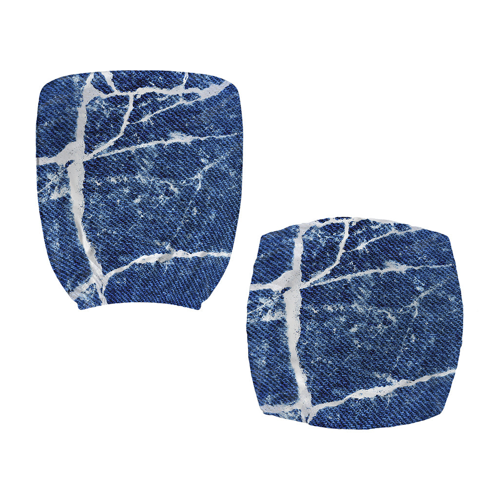 Marble Denim Jeans Pattern Print Office Chair Cover