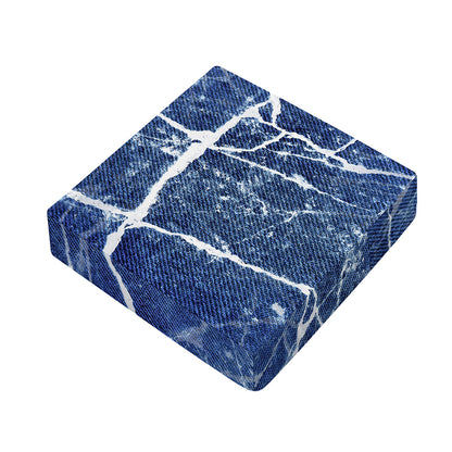 Marble Denim Jeans Pattern Print Outdoor Seat Cushion Cover