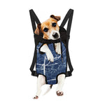 Marble Denim Jeans Pattern Print Pet Carrier Backpack