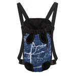Marble Denim Jeans Pattern Print Pet Carrier Backpack