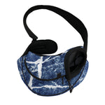 Marble Denim Jeans Pattern Print Pet Sling Carrier