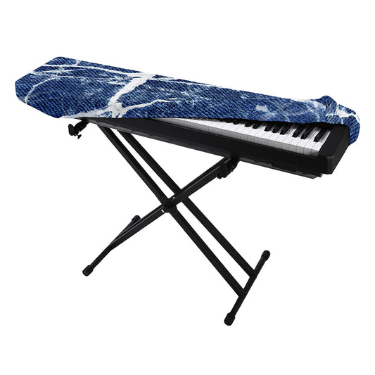 Marble Denim Jeans Pattern Print Piano Keyboard Cover