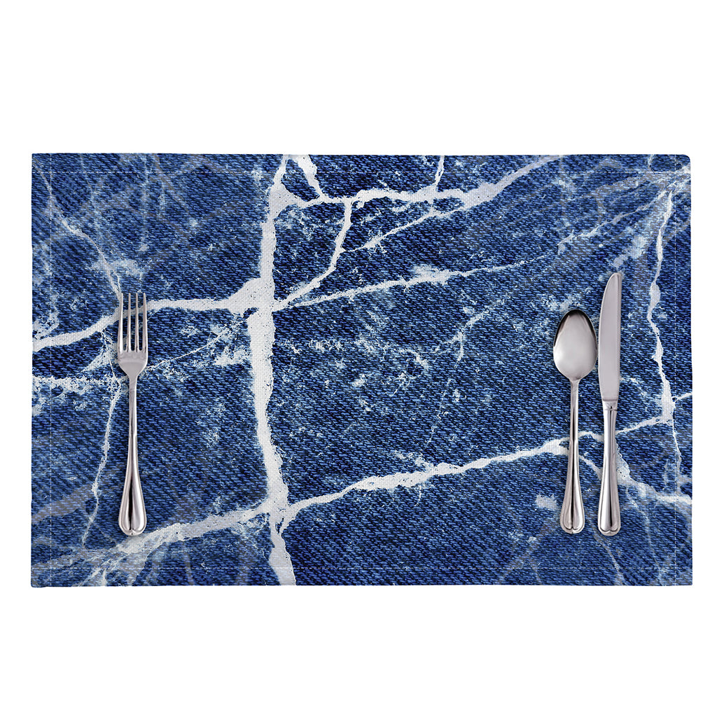 Marble Denim Jeans Pattern Print Placemat