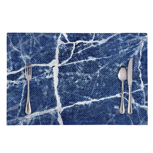 Marble Denim Jeans Pattern Print Placemat