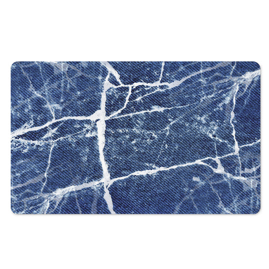 Marble Denim Jeans Pattern Print Polyester Doormat