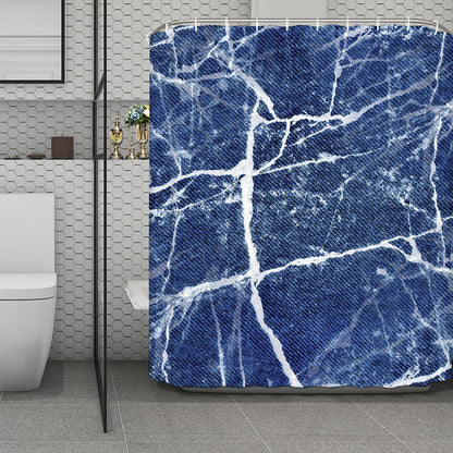 Marble Denim Jeans Pattern Print Polyester Shower Curtain