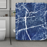 Marble Denim Jeans Pattern Print Polyester Shower Curtain