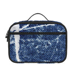 Marble Denim Jeans Pattern Print Portable Lunch Bag