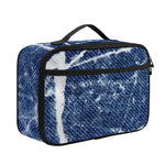 Marble Denim Jeans Pattern Print Portable Lunch Bag