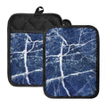 Marble Denim Jeans Pattern Print Pot Holders With Pocket