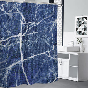 Marble Denim Jeans Pattern Print Premium Shower Curtain