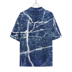 Marble Denim Jeans Pattern Print Rayon Hawaiian Shirt