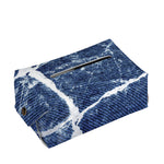 Marble Denim Jeans Pattern Print Rectangle Tissue Box Cover