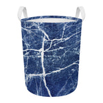 Marble Denim Jeans Pattern Print Round Laundry Basket