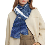 Marble Denim Jeans Pattern Print Scarf
