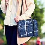 Marble Denim Jeans Pattern Print Shoulder Strap Bible Bag