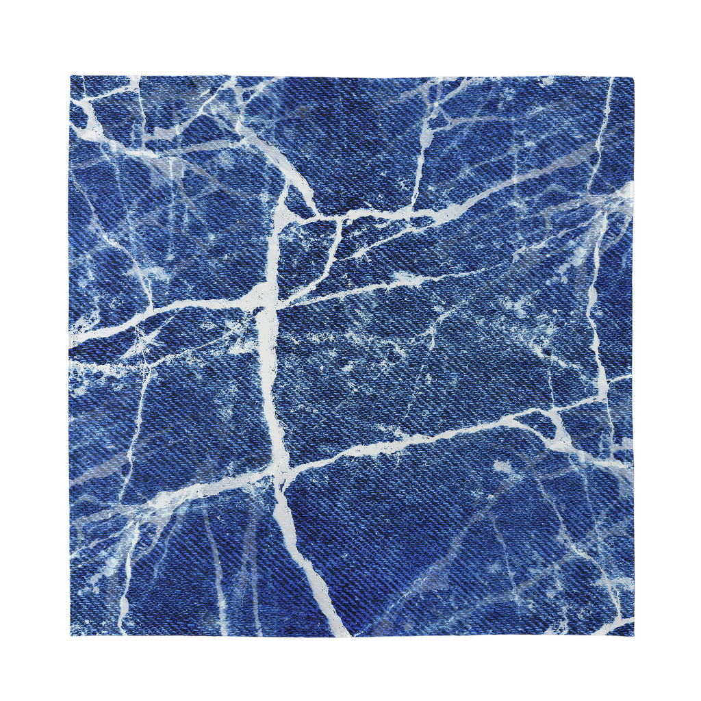 Marble Denim Jeans Pattern Print Silk Bandana