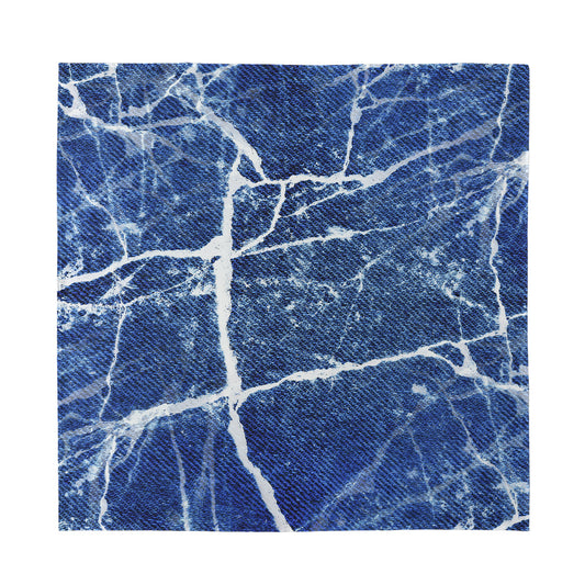 Marble Denim Jeans Pattern Print Silk Bandana
