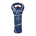 Marble Denim Jeans Pattern Print Single Neoprene Wine Tote