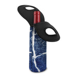 Marble Denim Jeans Pattern Print Single Neoprene Wine Tote