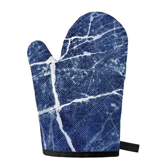Marble Denim Jeans Pattern Print Single Oven Mitt