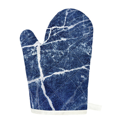 Marble Denim Jeans Pattern Print Single Oven Mitt