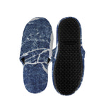 Marble Denim Jeans Pattern Print Slippers