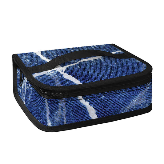Marble Denim Jeans Pattern Print Small Lunch Bag
