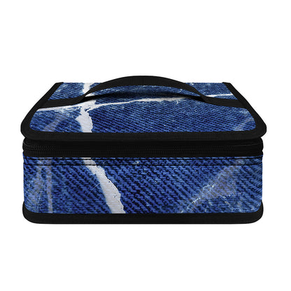 Marble Denim Jeans Pattern Print Small Lunch Bag