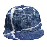 Marble Denim Jeans Pattern Print Snapback Cap