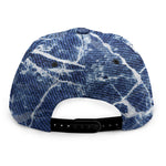 Marble Denim Jeans Pattern Print Snapback Cap