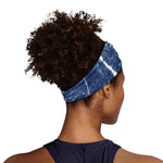 Marble Denim Jeans Pattern Print Sports Headband