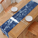 Marble Denim Jeans Pattern Print Table Runner