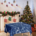 Marble Denim Jeans Pattern Print Tablecloth