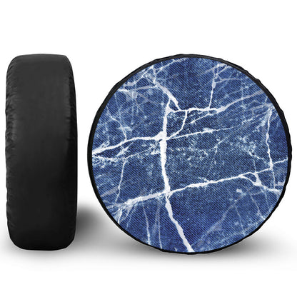 Marble Denim Jeans Pattern Print Tire Cover
