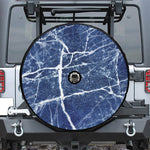 Marble Denim Jeans Pattern Print Tire Cover With Camera Hole