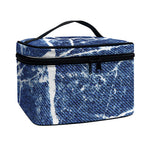 Marble Denim Jeans Pattern Print Travel Makeup Bag