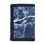 Marble Denim Jeans Pattern Print Trifold Wallet