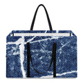 Marble Denim Jeans Pattern Print Utility Tote Bag