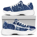 Marble Denim Jeans Pattern Print White Chunky Shoes