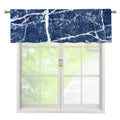 Marble Denim Jeans Pattern Print Window Valance