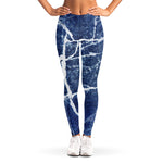 Marble Denim Jeans Pattern Print Women's Leggings