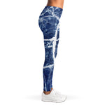 Marble Denim Jeans Pattern Print Women's Leggings