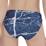 Marble Denim Jeans Pattern Print Women's Panties