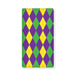 Mardi Gras Argyle Pattern Print Baby Crib Sheet