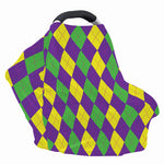Mardi Gras Argyle Pattern Print Baby Seat Cover