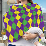 Mardi Gras Argyle Pattern Print Baby Seat Cover