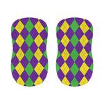 Mardi Gras Argyle Pattern Print Bar Stool Covers