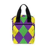 Mardi Gras Argyle Pattern Print Bible Tote Bag
