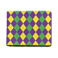 Mardi Gras Argyle Pattern Print Bifold Wallet
